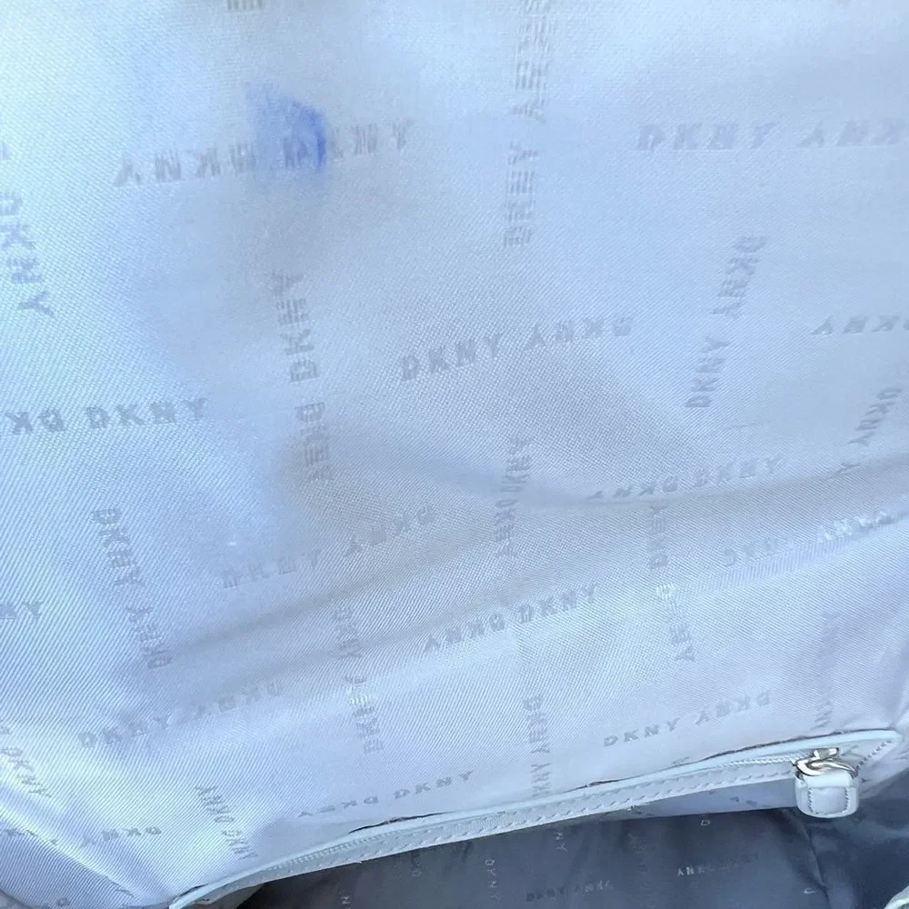 DKNY Silver Top Handle Backpack Handbag